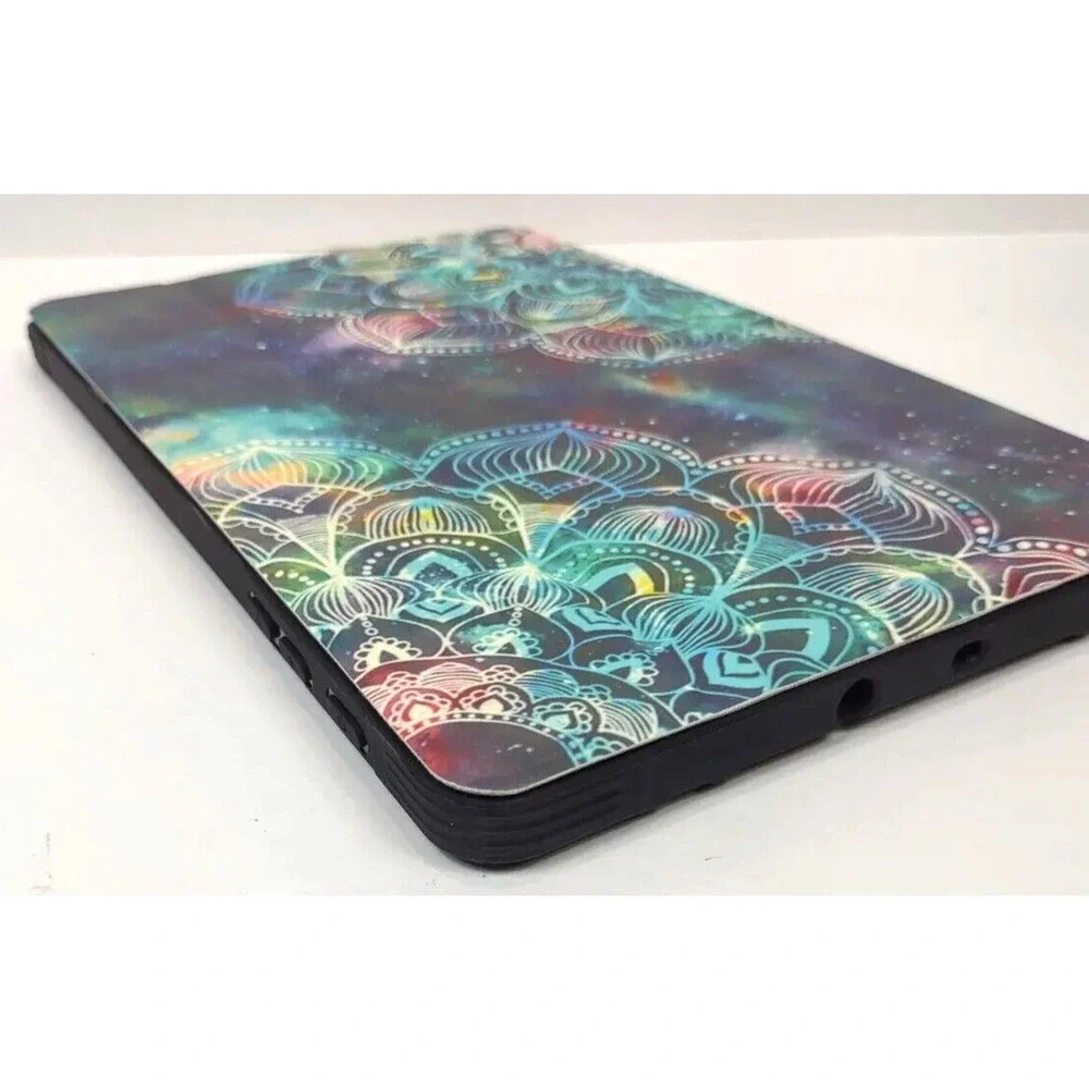ZHK Galaxy Tab 10.0 Plus Folio Case Fold out Stand, Mandala Pattern, Magnets